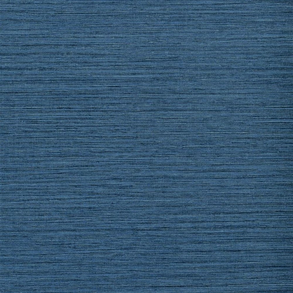 Brera Grasscloth Textured Wallpaper PDG1120 by Designers Guild in Indigo Blue